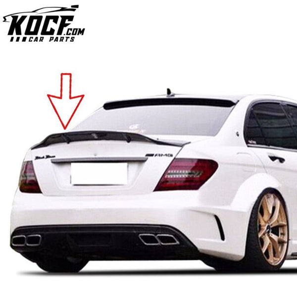 R Type Tuning Car Rear Trunk Carbon Spoiler For Mercedes Benz W204 4 Doors 2008-2013