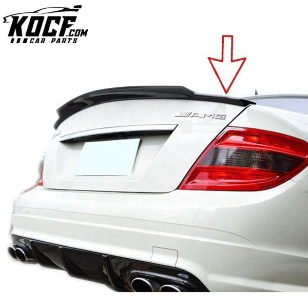 C74 Carbon Fiber Rear Trunk Spoiler For Mercedes Benz W204 4 Doors 2008-2013