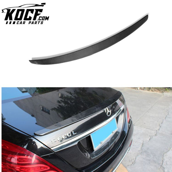 AMG Type Auto Parts Rear Carbon Trunk Wing Spoiler Lip For Mercedes Benz S Class W222 2014+