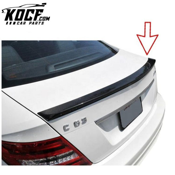 AMG type Auto Carbon Trunk Spoiler for Mercedes Benz W204 4 Doors Rear Wings 2008-2013