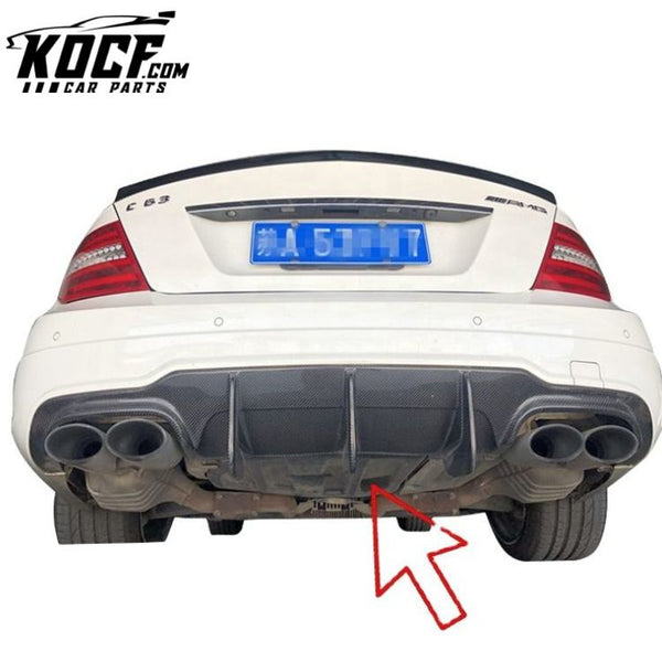 Big Fins Carbon Rear Bumper Lip for Mercedes Benz W204 C63 Rear Diffuser