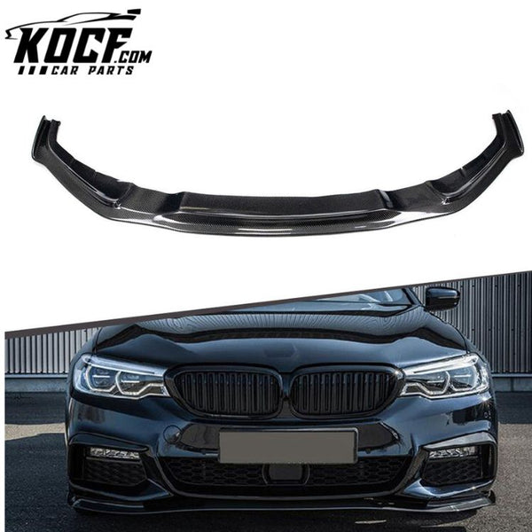 HM Type Real Carbon Fiber Front Spoiler Lip Car Front Bumper For BMW G30 MT 2017-2020