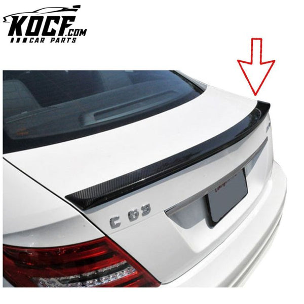 AMG Type Carbon Fiber Trunk Spoiler For Mercedes Benz W204 2 Doors Rear Lip Wing 2008-2013