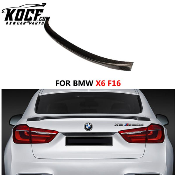 M Type Auto Accessories Carbon Fiber Rear Spoiler For BMW F16 X6 2014-2017