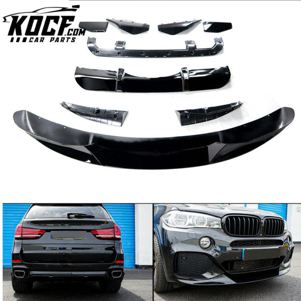 MP Type Full Kit Gloss Black Car Bumper Lip Spoiler Rear Diffuser Splitter For BMW F15 F16 2014-2018