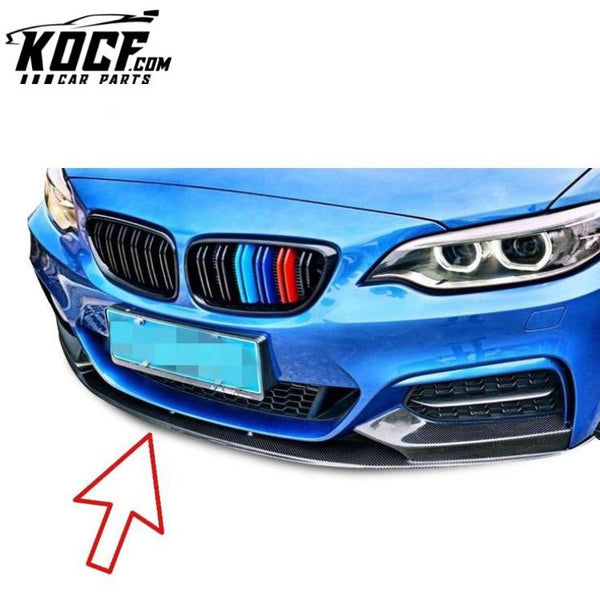 Front bumper and real carbon fiber front lip spoiler for BMW f22 MP style