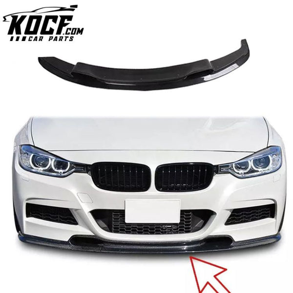 3D GTS V Type Front Lip Car Carbon Fiber Front Bumper Lip Spoiler For BMW F30 2013-2015