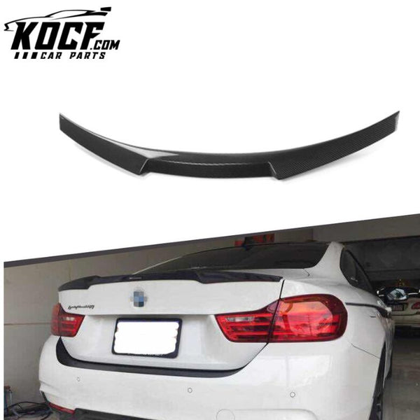 V Type Boot Ducktail Trunk Lip Wing Spoiler Carbon Fiber Rear Car Spoiler For BMW F32 2014+