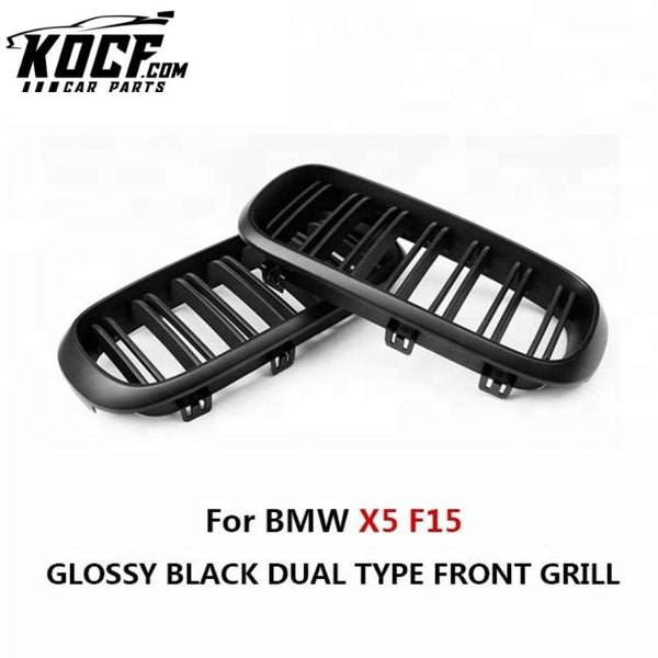 Car Gloss Black Front Bumper Center Mesh Kidney Grill Grille For BMW X5 F15 X6 F16 2014+