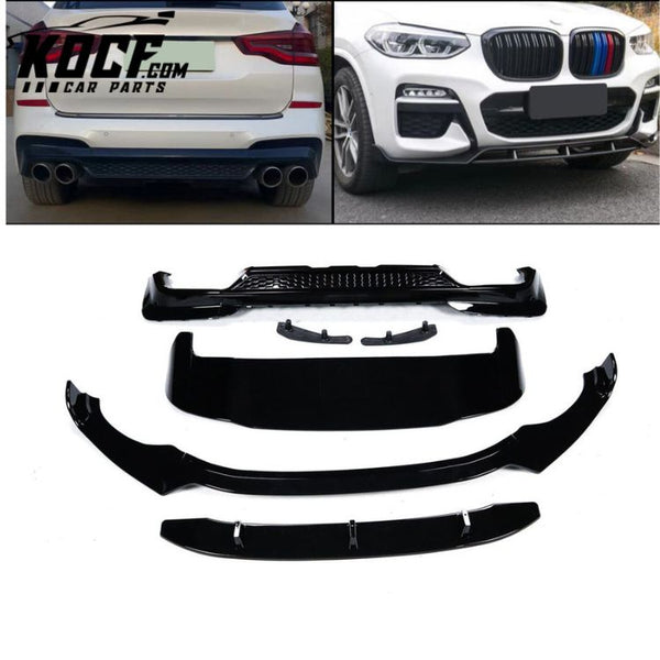 ABS Front Splitter Lip Rear Diffuser Spoiler Wing X3 G01 G08 M Sport Gloss Black Body Kit For Bmw X3 G01 G08 2017+