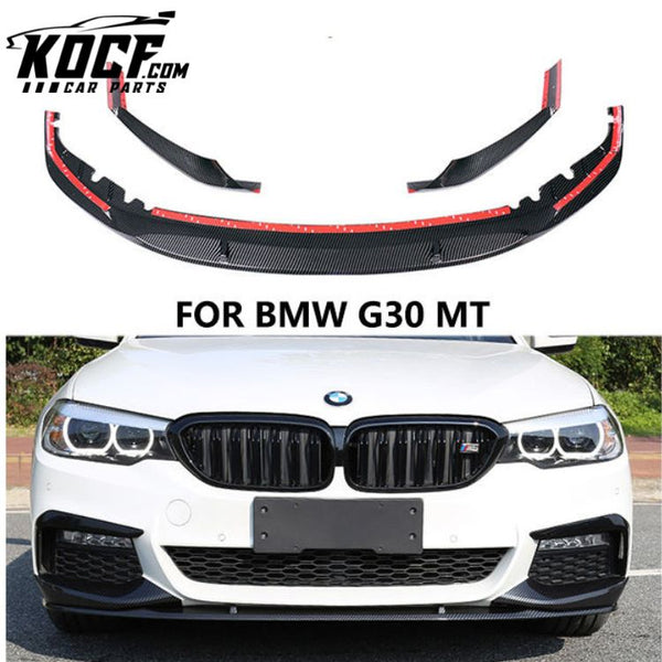 Water transfer carbon front lip auto Bumper Spoiler MP type for BMW G30 M Tech 2017+