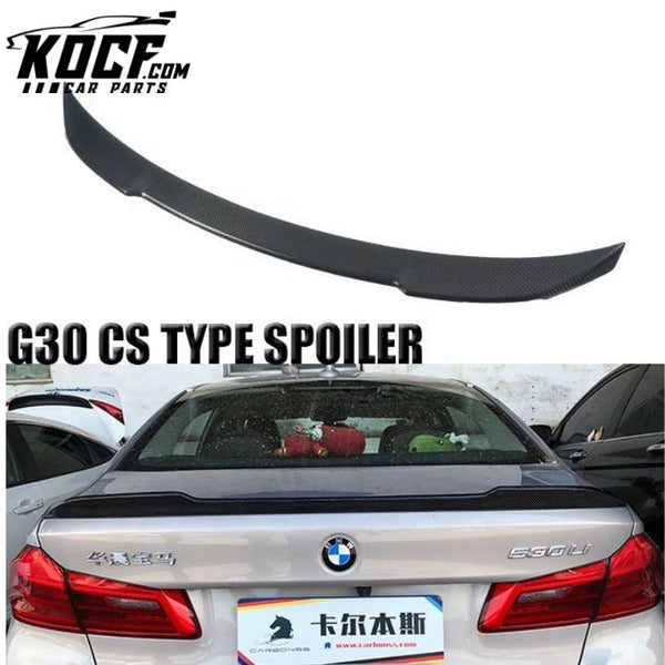 CS Type Carbon Fiber Auto Trunk Spoiler Lip For BMW G30 2017+