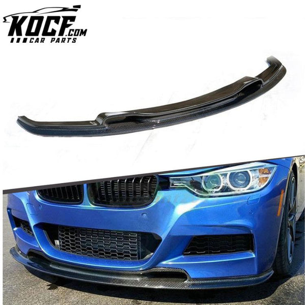 Carbon Fiber V Style Front Bumper Lip For BMW 3 Series F30 MT Bumper 2013-2018