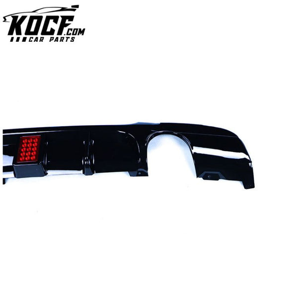 2 Tips Car Rear Bumper Spoiler Diffuser Lip With Led ABS Plastic Car Rear Diffuser For BMW E90 M Tech 2005-2012