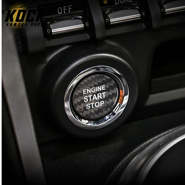 ES Carbon Fiber Car Interior Accessories Engine Start Button Cover For SUBARU