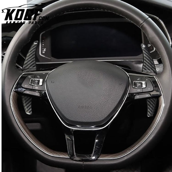 ES Carbon Fiber Auto Interior Shifter Paddle Accessories CC Steering Wheel Extension Cover For Volkswagen