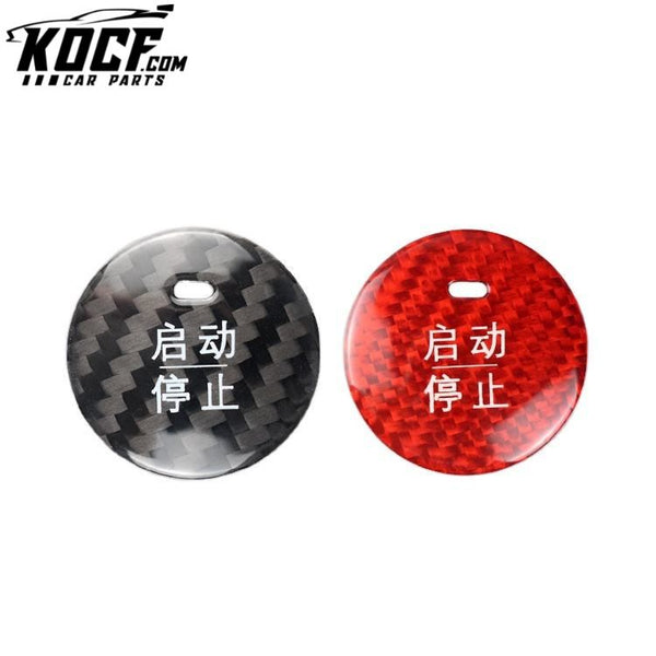 ES Auto Parts Accessories Car Carbon Fiber Button Start Stop For BYD Song Yuan E5 E6 M6 F3