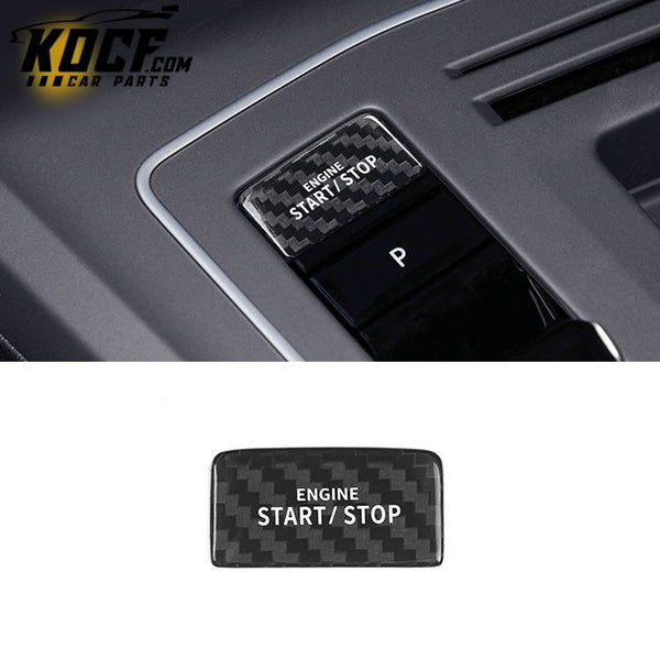 ES Carbon Fiber Trim Car Interior Accessories Start Stop Button Cover Engine Button Sticker For Volkswagen VW Golf 8