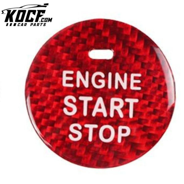 ES Color Various Carbon Fiber Car Interior Accessories Carbon Engine Start Stop Button Stickers For HONDA