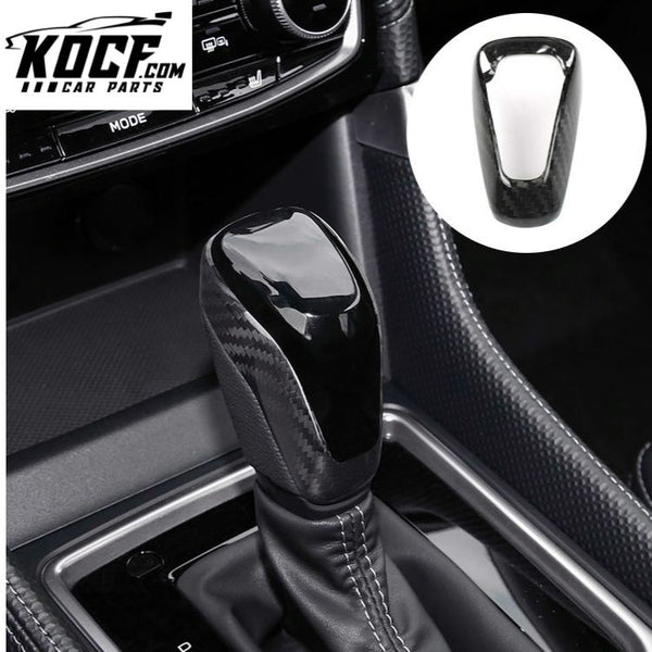 ES Real Carbon Fiber Auto Accessories Car Interior Accessories Bottom Gear Nob Shift Knob Cover For Subaru Forester XV Outback