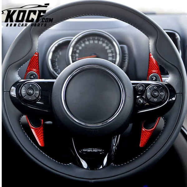 ES OEM Factory Real Carbon Fiber Car Interior Accessories Steering Wheel Shifter Paddle Extension For Ford Mustang