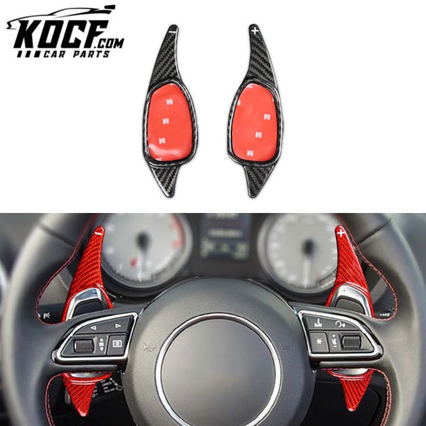 ES Carbon Fiber Car Interior Accessories Carbon Fiber Auto Paddle Shifter Extension For Audi