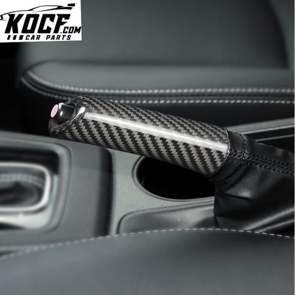 ES Accessories Car Handbrake Grips Cover Carbon Fiber Automobile Handbrake For Subaru WRX Forester