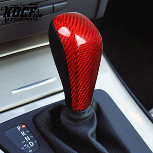 Car Interior Accessories Decoration Carbon Fiber Gear Shift Knob For BMW 1 Series E81 E82 E87 E88 Auto Accessories Car Interior