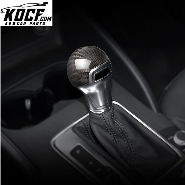 ES Car Accessories Decoration A3 S3 Q2 Carbon Fiber Car Gear Shift Knob For AUDI