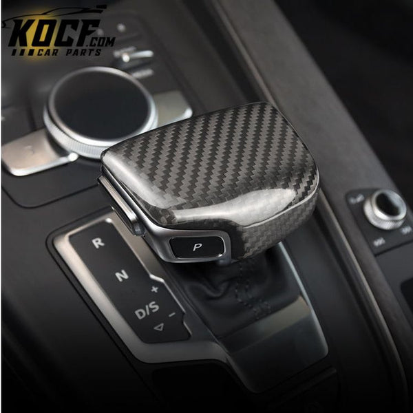 ES A4 A5 Q7 Q5 Car Decoration Accessories Carbon Fiber Car Gear Shift Cover For AUDI