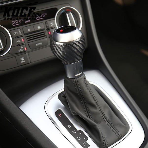 ES Car Decor Q3 Carbon Fiber Shifter Knob Gear Shift For Audi Gear Shift Knob