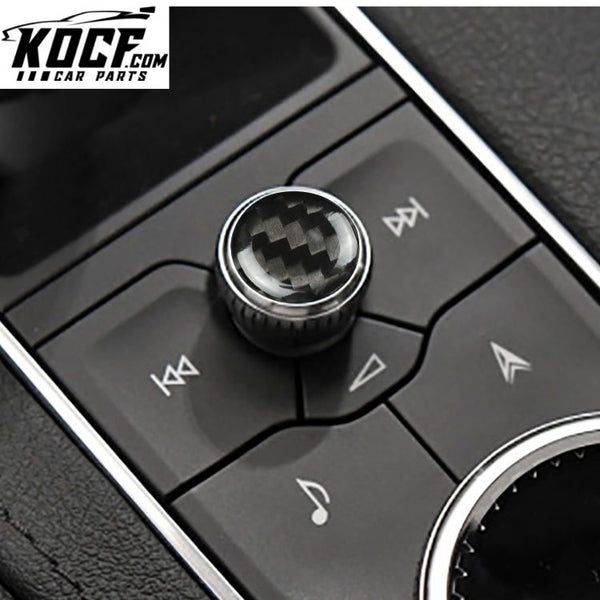 ES CT5 CT6 XT4 XT5 XT6 Carbon Fiber Car Interior Decoration Multimedia Panel Knob Cover For Cadillac