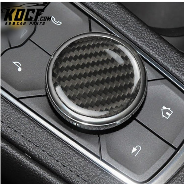 ES XT4 XT5 XT6 CT5 CT6 Carbon Fiber Multimedia Knob Button Cover For Cadillac