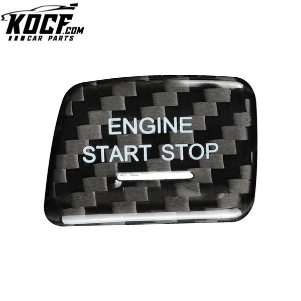 Car Interior Engine Accessories Push Start Trim Carbon Fiber Start Stop Button For Chevrolet Camaros Corvette