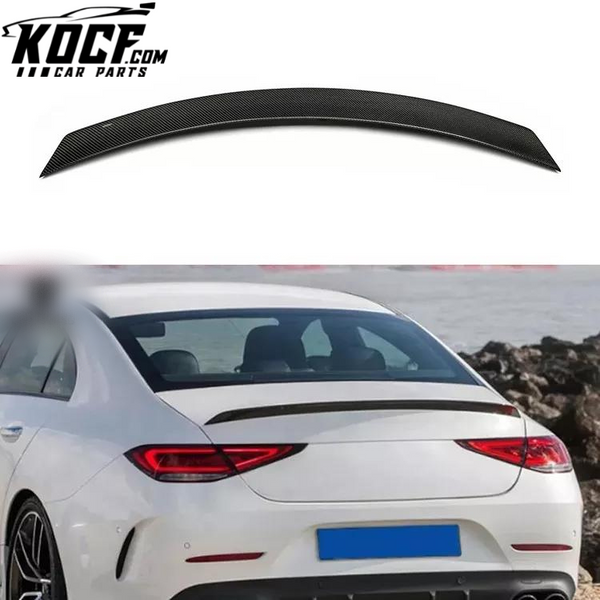 Carbon Fiber Rear Trunk Spoiler Back Boot Lip Wing car spoilers For Mercedes-Benz W257 CLS53 AMG A Style 2019-on CLS300 CLS350