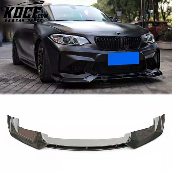 Carbon Fiber Bumper Front Lip For BMW F87 M2 2014+ V Style Front Spoiler