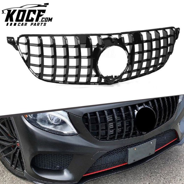 GT Style Mesh Grille For Mercedes Benz GLE Couple Class C292 Front Bumper Grille 2015-2019