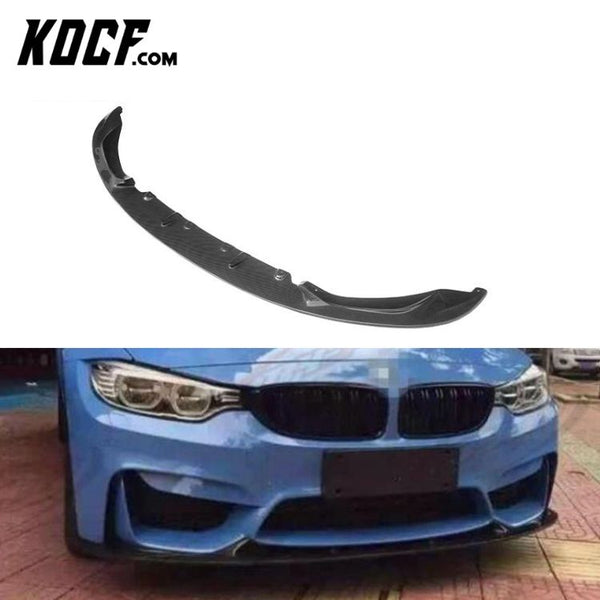 FOR BMW F80 F82 M3 M4 3D DESIGN TYPE CARBON FIBER FRONT BUMPER LIP SPOILER 2015+