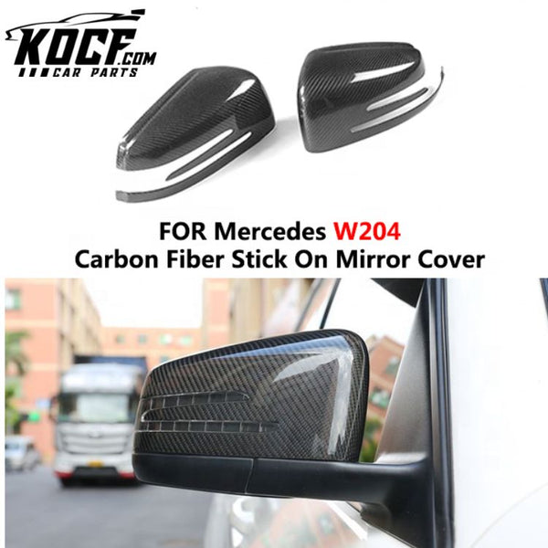 W204 Stick On Carbon Fiber Side Mirror Cover for Mercedes Benz W211 W176 W117 W212 W218 W164