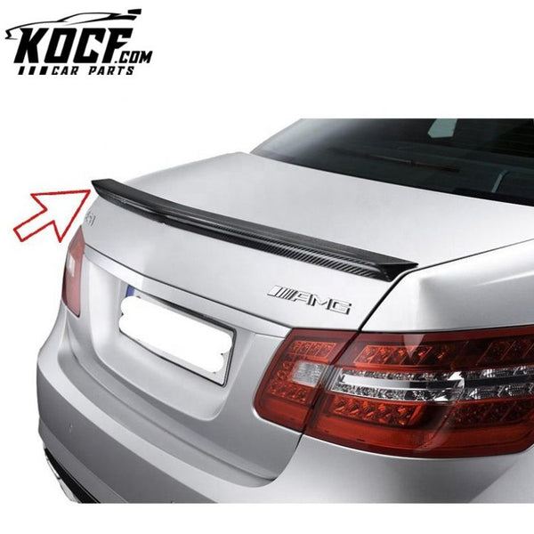 Rear Carbon Trunk Boot Lip Spoiler For Mercedes Benz W212 AMG Type 2010-2015