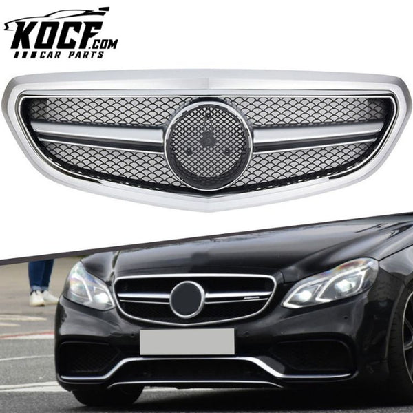 AMG style gloss chromed grille for Mercedes-Benz E-class W212 2009-2013 front bumper grille