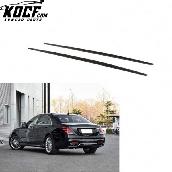 S Class Carbon Car Side Skirts Extensions for Mercedes Benz S500 S63 S65 AMG Sedan 4-Door 14-18