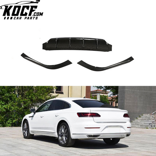 Vacuum Carbon CC Rear Bumper Lip for Volkswagen Arteon Hatchback 4-Door 2019-2020