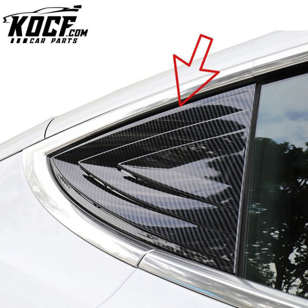 Car Styling Carbon Black Rear Side Window Louvers Scoop Vent Cover Trim for Tesla Model 3 2018 2019