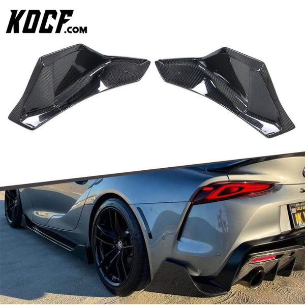 AIMGAIN STYLE GLASS CARBON REAR BUMPER SPLITTERS FOR 2019-2020 TOYOTA SUPRA A90 MK5