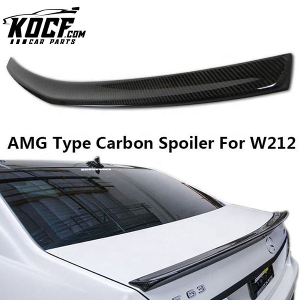 AMG type carbon fiber rear spoilers boot lip spoiler for Mercedes Benz w212