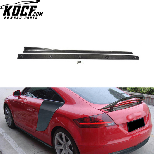 TT MK2 Carbon Fiber Side Door Skirts for Audi TT 8J Coupe 2-Door 08-09