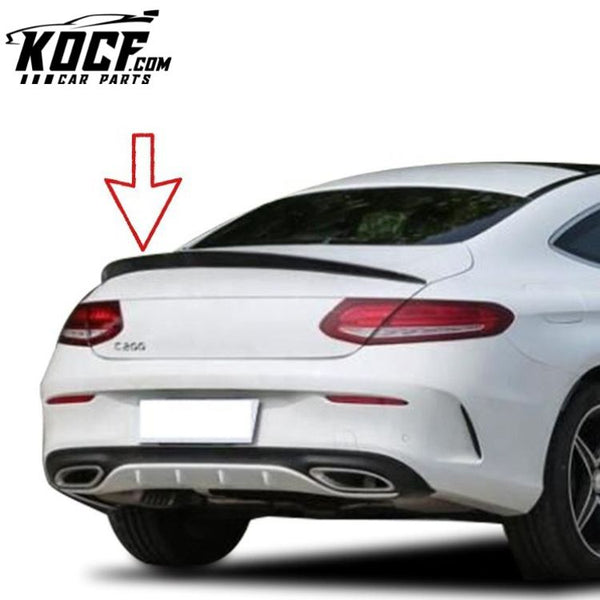 Rear Carbon Trunk Boot Lip Spoiler For Mercedes Benz W205 4 Doors AMG Type 2014+