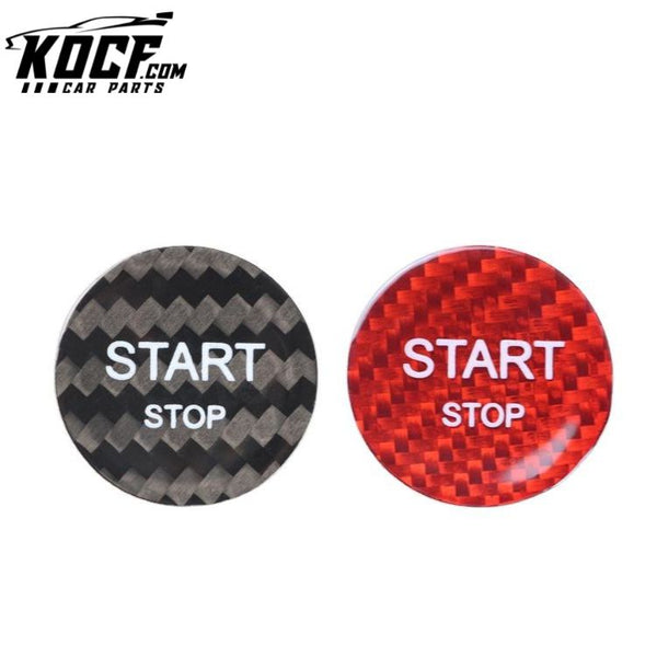 Carbon Fiber Car Engine Button Cover Push Start Stop Button For Corvette C8 2020 2021