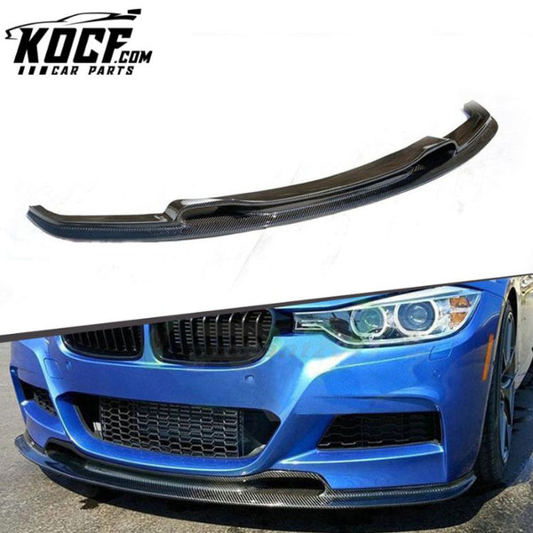 V Type Front Lip For BMW F30 2013-2018 Car Carbon Fiber Front Bumper Lip Spoiler